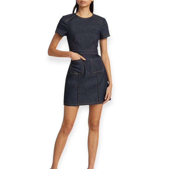 Cinq a Sept  Giana Stretch Denim Minidress Size 4 - Picture 1 of 7